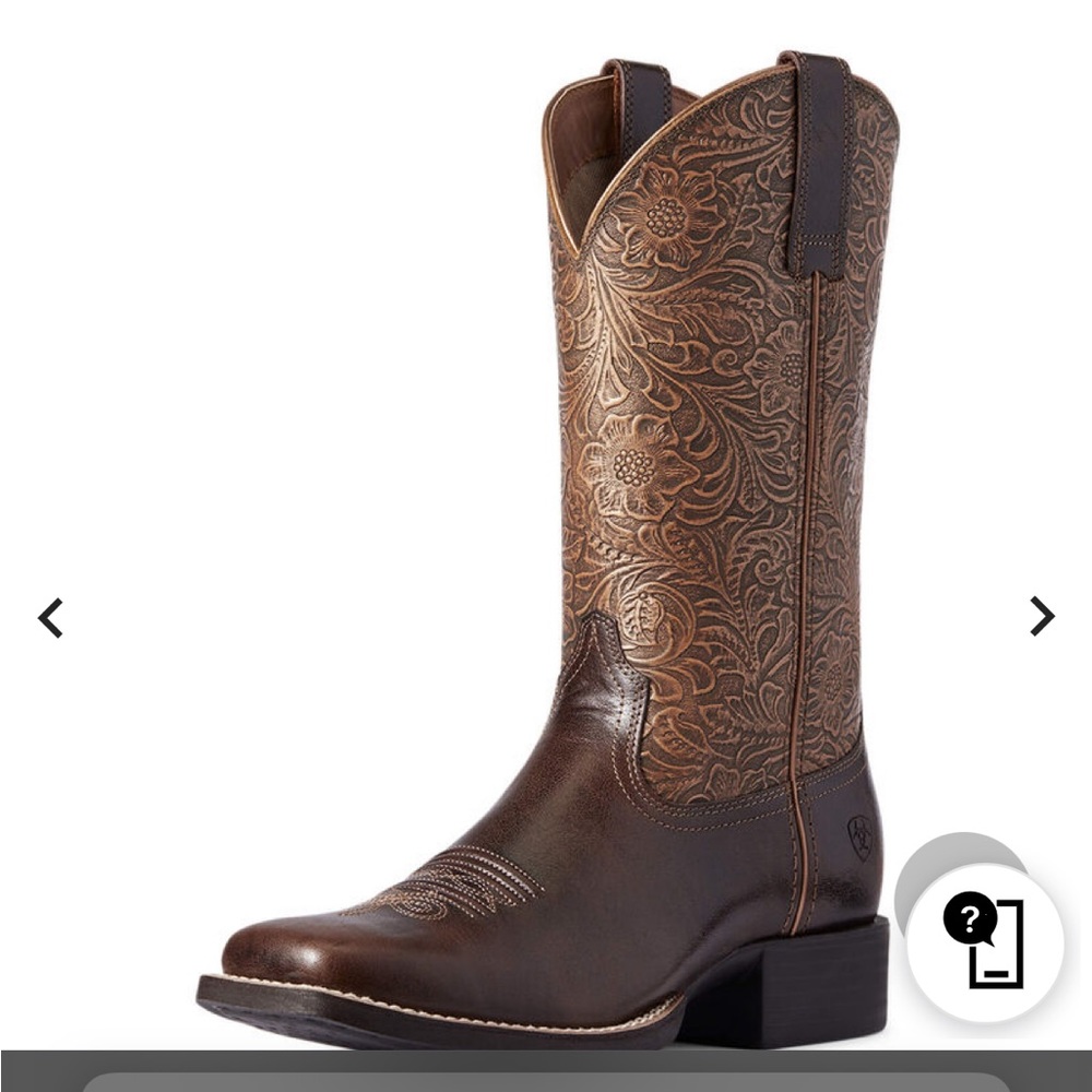 Ariat Round Up Wide Square Toe Western Boot